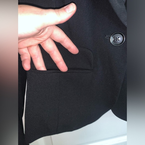 Candie’s Black Blazer Single Button Padded Shoulders - Women’s Large - Picture 6 of 11